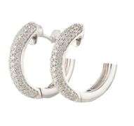 0.70ctw Pave Diamond Huggie Hoop Earrings in 14K