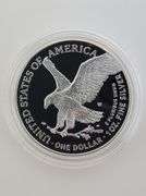 2025 W Laser Engraved Privy Silver Eagle, OGP