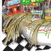 Un Piatto Di Pasta (Blue) by Charles Fazzino