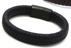 Group lot of 6 leather bracelets