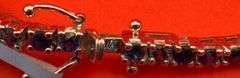 14K White Gold Sapphires and Diamond Tennis Bracelet