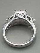 14K White Gold Trillion & Princess Cut 2.50 Carat Diamond Ring