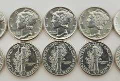 Mixed Date Roll Of Extremely Nice Mercury Dimes, $5.00 FACE