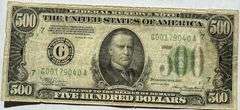 Hard to Find $500 Series 1934 Fed Reserve Note