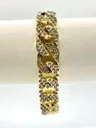 14 Kt Gold Plated 37 Gram Cuban Curb Link Bracelet