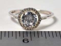 CZ Gemstone Ring in Sterling Silver