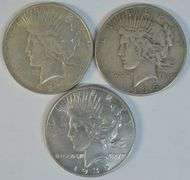 Better dates 1927-D, 1935-P, & 1935-S Peace Silver Dollars