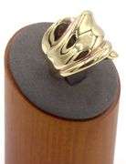 18kt Yellow gold Scalloped wide gold band