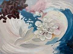 Beautiful and Decorative Original on Canvas By Ruti Stien Riti Srien Fragments of Time
