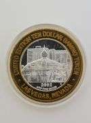 (Lot of 5) Silver Limited Edition Casino Gaming Tokens