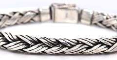 925 Sterling silver heavy braided bracelet
