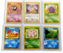 6 Pokémon 1999 1st Edition Trade Cards