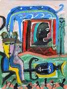 Rare All Original Mixed-Media On Paper by Romgo