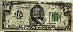 $50 1928 A Cleveland Fed Reserve Note