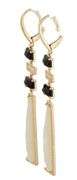 New Doves by Doron Paloma White MOP Black Onyx and 0.44ctw Diamond Dangle Earrings in 14K