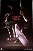 Freddy Vs Jason Robert Englund Kane Hodder Signed Poster Authentic Signing ASI