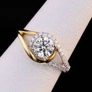 18K WHITE AND YELLOW GOLD I CLARITY DIAMOND RING 1.08 C.T.W.