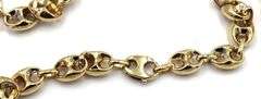 14kt Yellow gold Puffed Gucci style chain necklace