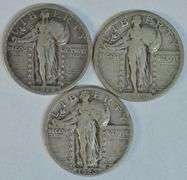 3 Scarce Standing Liberty Quarters: 1918, 1920-S, & 1926-S