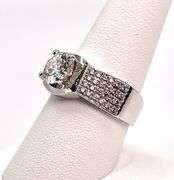 Men's Handsome 14 Kt White Gold Plated 2.25 Ct Lab Simulated Diamond.Ring.
