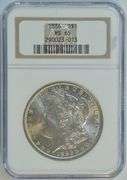 Pristine Gem BU 1886 Morgan Silver Dollar. NGC MS65