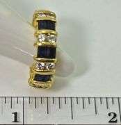 Sophisticated 18K Yellow Gold Sapphire & Diamond Ring