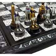 Hand-Painted Egyptian Anubis Chess Set