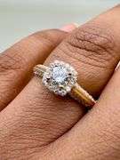 14K White Gold Round Brilliant Cut 1 Carat Diamond Ring