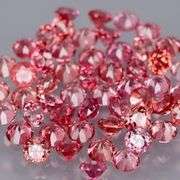 Very rare 2.38ct set of pink Malaya Garnets