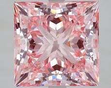 Magnificent IGI certified  6.01 ctw VVS2 lab grown fancy vivid pink princess cut diamond