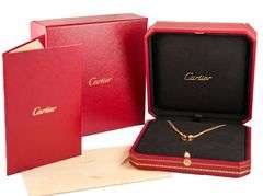 Cartier 0.03ctw Diamond Two Diamond Love Pendant Necklace in 18K