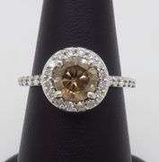 1.49CTW Chocolate Diamond Halo Ring