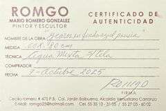 Spectacular Large Size Original Painting by Mexican Contemporary Master ROMGO