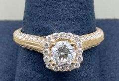 14K White Gold Round Brilliant Cut 1 Carat Diamond Ring