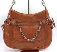 Celine leather zipper chain hobo bag