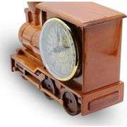 Collectors Wooden Locomotive Desk Clock