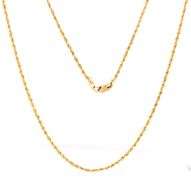 14kt Yellow gold rope chain necklace