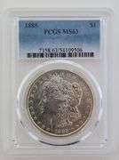 1885 Morgan Silver Dollar, PCGS MS63