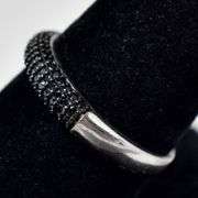 Black Spinel Gemstone Ring in Sterling Silver