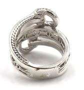 925 Sterling silver Judith Ripka Vienna bypass ring