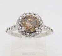 1.49CTW Chocolate Diamond Halo Ring