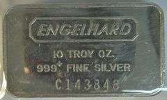 Newer Engelhard .999 Fine Silver 10 Troy Oz bar. Unique Serial #