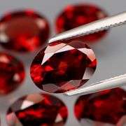 Outstanding color! 11.38ct real ruby red Garnet set!!