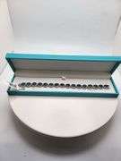 Magnificenrt  23ctw London blue Topaz and diamond bracelet