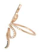 0.80ctw Blue and White Diamond Snake Style Ring in 18K