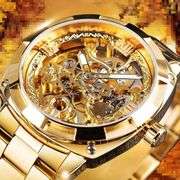 Gold Luxury Skeleton Automatic Watch