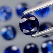 Diamond cut! 2.90ct top blue sapphire set!