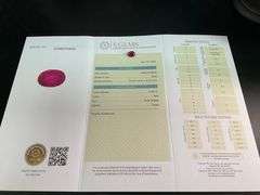 CERTIFIED NATURAL RUBY 4.39 CARAT OVAL SHAPED.
