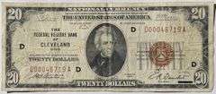 $ 20 1929 Series Cleveland National Note