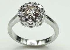 Beautiful 14 Kt White Gold Plate 3 Ct White Lab Simulated Diamond Ring